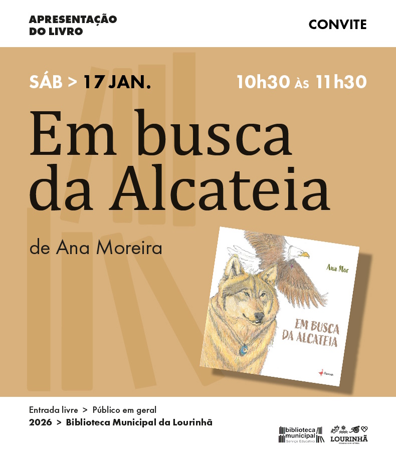 Apresentao do livro Biblioteca Lourinha 2026 JAN AP convite